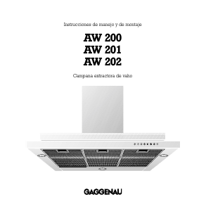 Manual de uso Gaggenau AW200190 Campana extractora