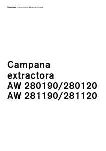 Manual de uso Gaggenau AW280120 Campana extractora