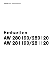 Brugsanvisning Gaggenau AW280190 Emhætte