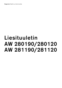 Käyttöohje Gaggenau AW280190 Liesituuletin
