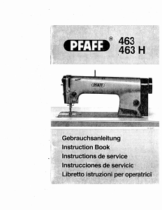 Manual Pfaff 463 Sewing Machine