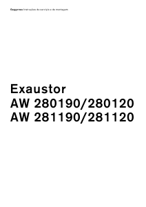 Manual Gaggenau AW281190 Exaustor