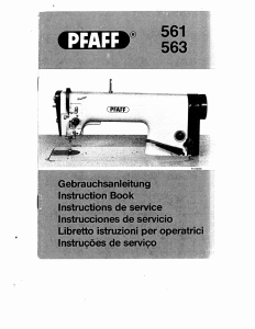 Manual Pfaff 561 Máquina de costura