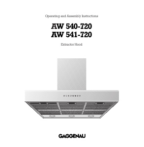 Manual Gaggenau AW541720 Cooker Hood