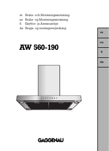 Bruksanvisning Gaggenau AW560190 Köksfläkt