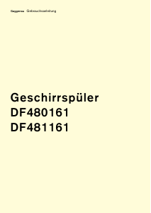 Bedienungsanleitung Gaggenau DF 480161 Geschirrspüler