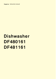 Manual Gaggenau DF 481161 Dishwasher