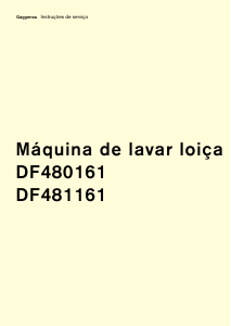 Manual Gaggenau DF 481161 Máquina de lavar louça