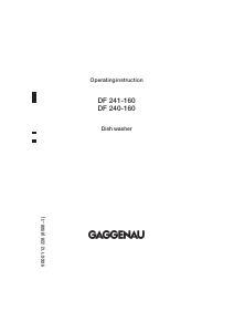 Handleiding Gaggenau DF241160 Vaatwasser