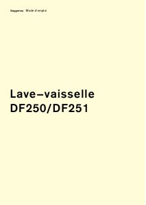 Mode d’emploi Gaggenau DF250161 Lave-vaisselle