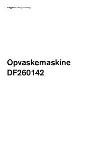 Brugsanvisning Gaggenau DF260142 Opvaskemaskine