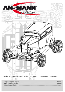 Manual Ansmann Electric Hot Rod BL Radio Controlled Car