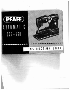 Manual Pfaff automatic 332 Sewing Machine