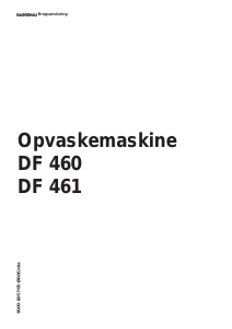 Brugsanvisning Gaggenau DF460160 Opvaskemaskine