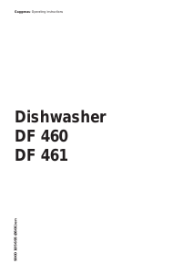 Manual Gaggenau DF460160 Dishwasher