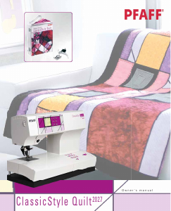 Handleiding Pfaff ClassicStyle Quilt 2027 Naaimachine