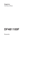 Instrukcja Gaggenau DF481100F Zmywarka