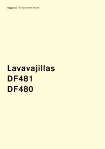 Manual de uso Gaggenau DF481160F Lavavajillas