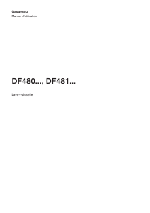 Mode d’emploi Gaggenau DF481162 Lave-vaisselle