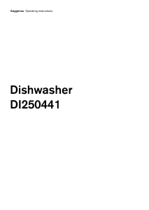 Manual Gaggenau DI250441 Dishwasher