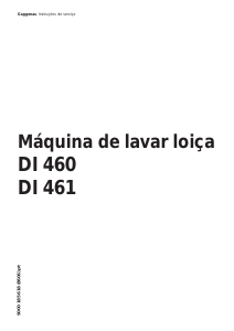 Manual Gaggenau DI460110 Máquina de lavar louça