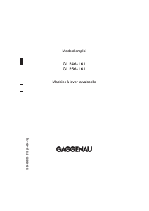 Mode d’emploi Gaggenau GI 256-161 Lave-vaisselle