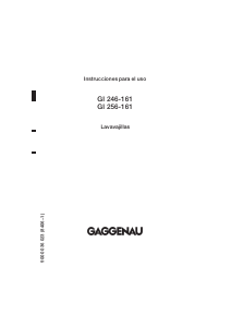 Manual de uso Gaggenau GI 256-161 Lavavajillas