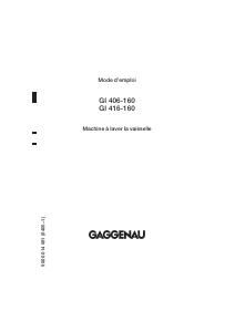 Mode d’emploi Gaggenau GI 406-160 Lave-vaisselle