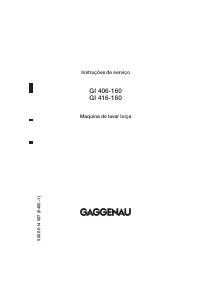 Manual Gaggenau GI416560 Máquina de lavar louça