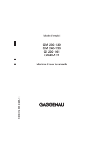 Mode d’emploi Gaggenau GM 240-130 Lave-vaisselle