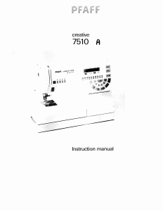 Manual Pfaff creative 7510 Sewing Machine