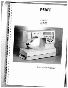 Manual Pfaff creative 7550 Sewing Machine