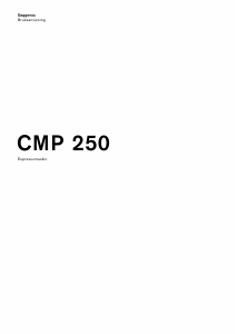 Bruksanvisning Gaggenau CMP250131 Espressomaskin