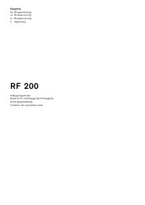 Bruksanvisning Gaggenau RF200202 Frys