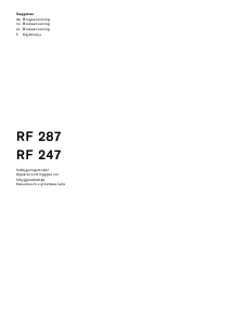 Brugsanvisning Gaggenau RF247202 Fryser