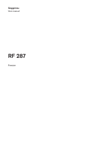 Manual Gaggenau RF287200 Freezer
