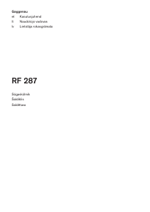 Rokasgrāmata Gaggenau RF287200 Saldētava
