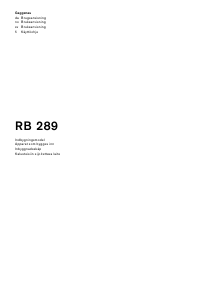 사용 설명서 Gaggenau RB289202 양문형 냉장고