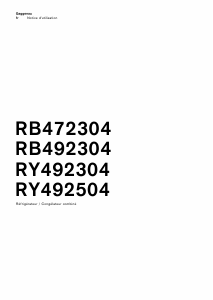 Mode d’emploi Gaggenau RB472304 Réfrigérateur combiné