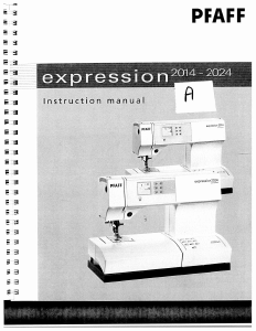 Handleiding Pfaff expression 2014 Naaimachine