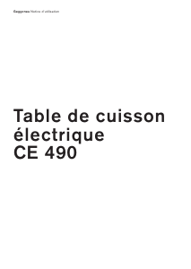 Mode d’emploi Gaggenau CE490112 Table de cuisson