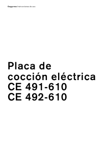 Manual de uso Gaggenau CE491610 Placa