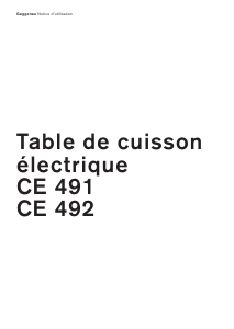 Mode d’emploi Gaggenau CE492200 Table de cuisson