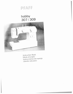 Manual Pfaff hobby 309 Sewing Machine