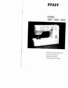 Bedienungsanleitung Pfaff hobby 382 Nähmaschine