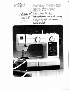 Manual Pfaff hobby 741 Sewing Machine