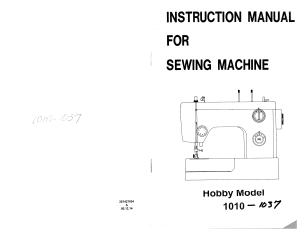 Handleiding Pfaff hobby 1010 Naaimachine