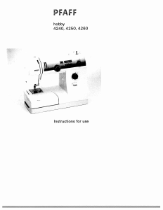 Manual Pfaff hobby 4250 Sewing Machine