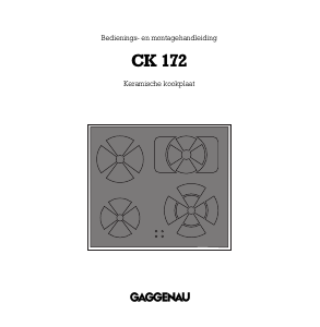 Handleiding Gaggenau CK172114 Kookplaat