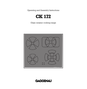 Manual Gaggenau CK172114 Hob